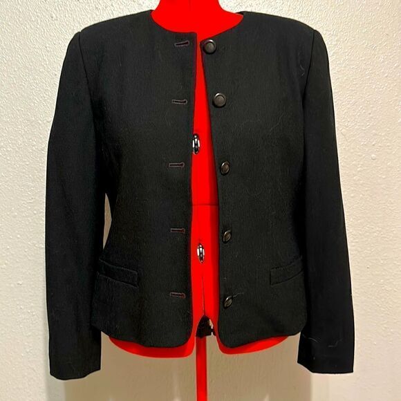 Vintage Liz Claiborne collection women’s wool button front jacket size 12 - Picture 1 of 11
